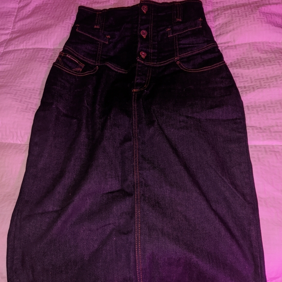 D&G high waisted w boning denim skirt - Picture 1 of 2